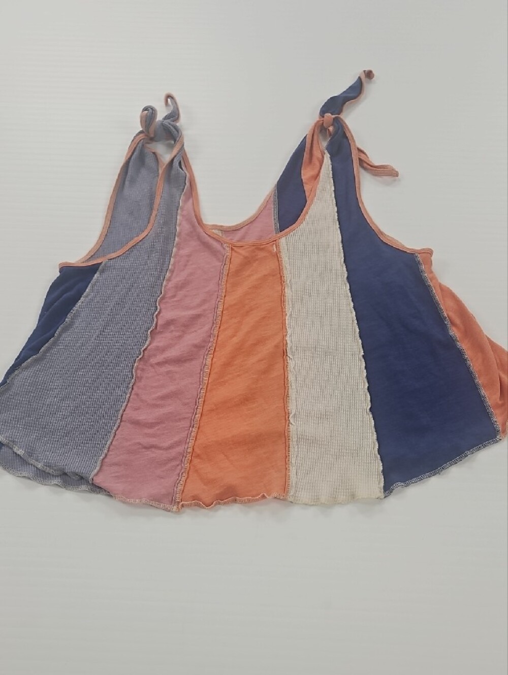Free People Striped Tie-Shoulder Women’s Flowy Tank Top - Multicolor
